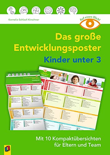 Das große Entwicklungsposter – Kinder unter 3: Mit 10 Kompaktübersichten für Eltern und Team (Auf einen Blick) von Verlag An Der Ruhr